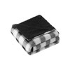 HomeRoots 50" X 60" Black and White Velvet Checkered Plush