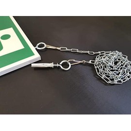 notlok Safety Work - Emergency Exit Sign Afterglow [15 x 30 cm] | PVC Plate with Mounting Set for Suspension | DIN ISO 7010, DIN67510 | Escape Route Signs Afterglow - Various Configurations