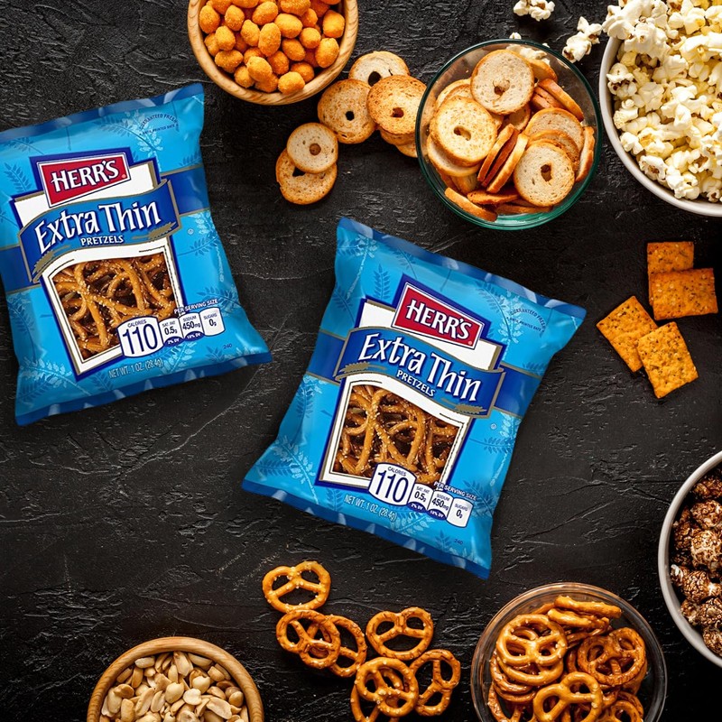 Herr's Extra Thin Pretzels, 1 Ounce (Pack of 36 Bags)