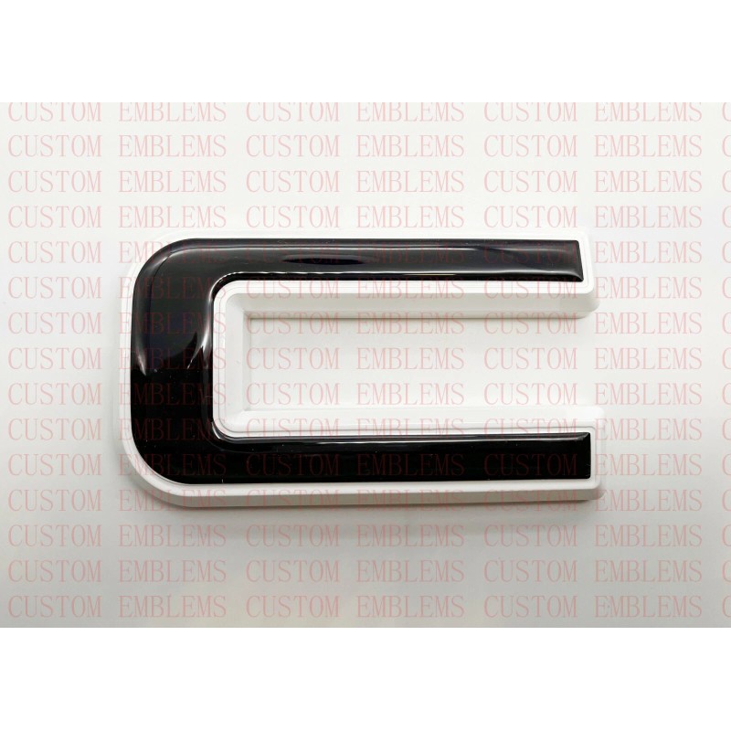 Auto Rear GMC Black White Emblem Overlay 2019-2022 Sierra 1500