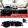 ZTT For 2018-2025 Toyota RAV4 Non-Slip Red Poly Carpet Dash