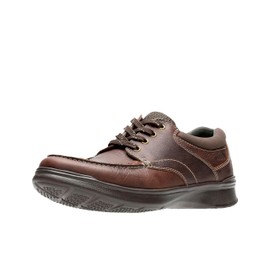 Clarks mens Cotrell Edge Oxford, Brown Oily Leather, 9.5 US