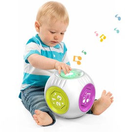 Bilingual Educational Toys for 1 Year Old Boy Girl, Musical Learning Cube Baby Toy 6-9-12-18 Month, Christmas Birthday Gift for 1 Year Old Boy Girl