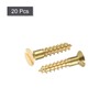 sourcing map Wood Screws M5 x 25mm Slotted Flat Head