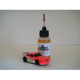 Liquid Bearings, 100%-synthetic oil for all HO scale slot cars, makes cars faster!!
