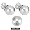 QWORK 4 Pack Dual-Thread Ball Lamp Finials, Silver Lamp Shade