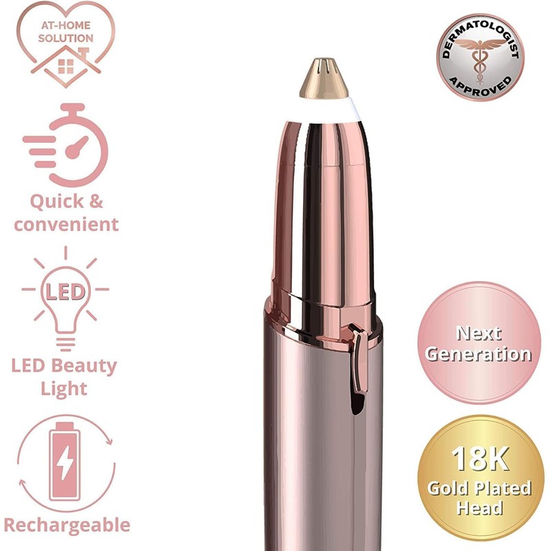 Gurelax Women's Electric Eyebrow Trimmer with Replacement Blades, Precision LED