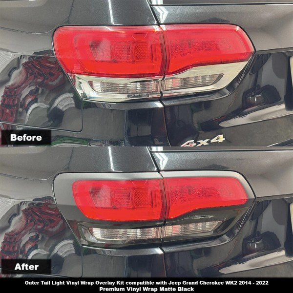 Crux Motorsports Tail Light Outer Only Kit Vinyl Overlay Matte