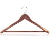 HANGERWORLD 5 Cedar Wood 17.7inch Suit Hangers with Broad Shoulders