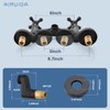 Airuida Matte Black Wall Mount Kitchen Sink Faucet 9 Inch