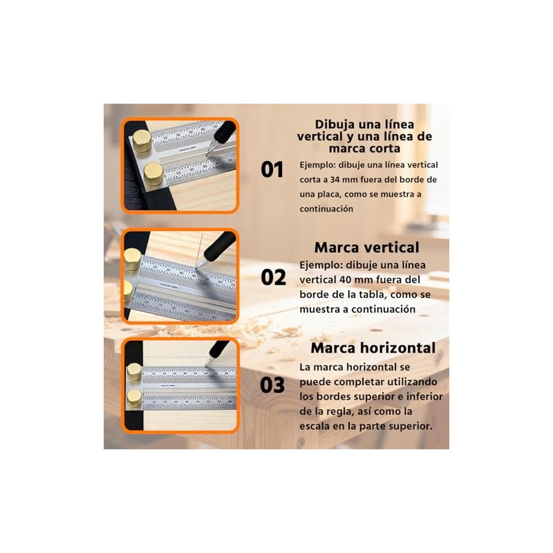 Reglas t de marcado de carpintería de ultra precisión set,