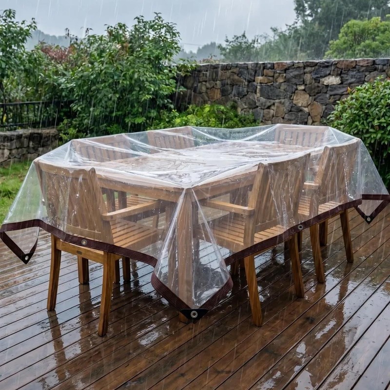 Clear Tarps Heavy Duty Waterproof 4x8ft Clear Vinyl Tarps with