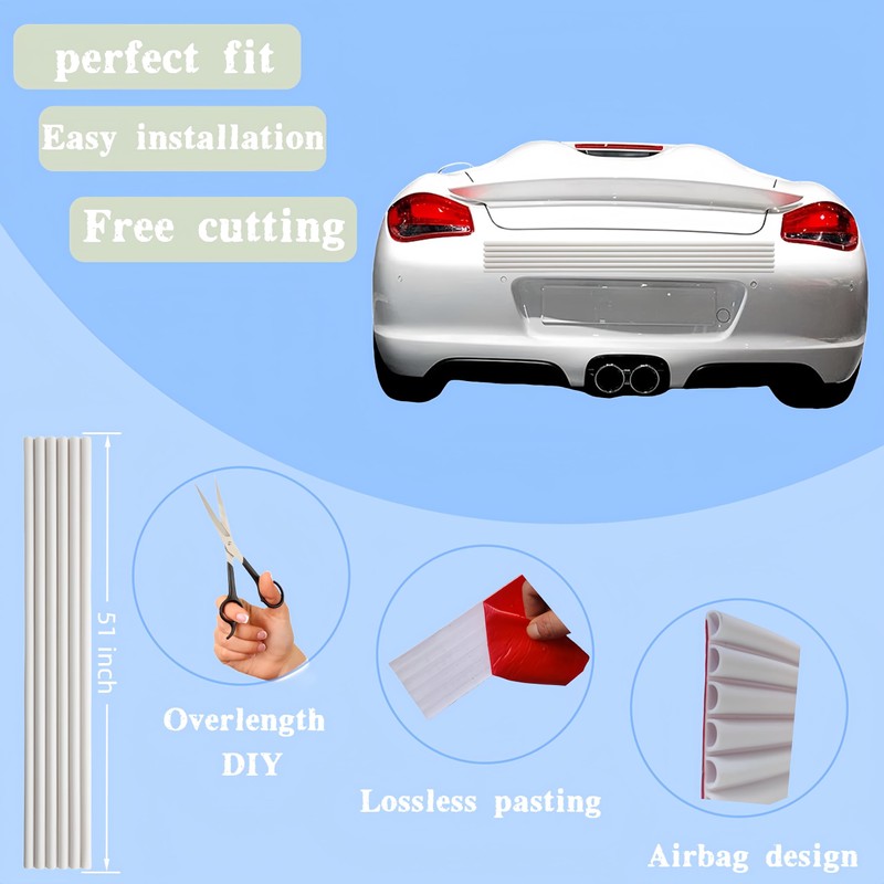 FXNX DIY Car Bumper Guard Rear Bumper Protector 5PCS Car