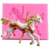 Molde de Caballo de Carrusel 3D, Moldes de Pastel de