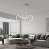FDPBY Modern LED Chandelier Dimmable Round Pendant Light Fixtures 6