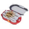 3Pcs Step Drill Bit Hex Shank Straight Grooved HSS Ti