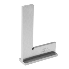 EMSea DIN875/2 Precision Machinist Square Ruler Carbon Steel Angle Ruler Engineer Square 90 Degree Right Angle Ruler Accessories for Machinist Engineer 100x70mm