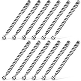 12 Pieces Telescoping Magnet Pickup Tools in 2 Lb Magnetic Stick Gadget with Pocket Clip Magnet Tool to Retrieve Screws Nuts Pins for Men Birthday, Father's Day, Valentine's Day