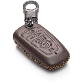 Vitodeco - Funda de piel para llavero inteligente compatible con Ford Escape 2025, Bronco 2025, Explorer 2025, Edge 2025, Expedition 2025, F-150, Mustang 2025, F150 2025 y más modelos (5 botones,