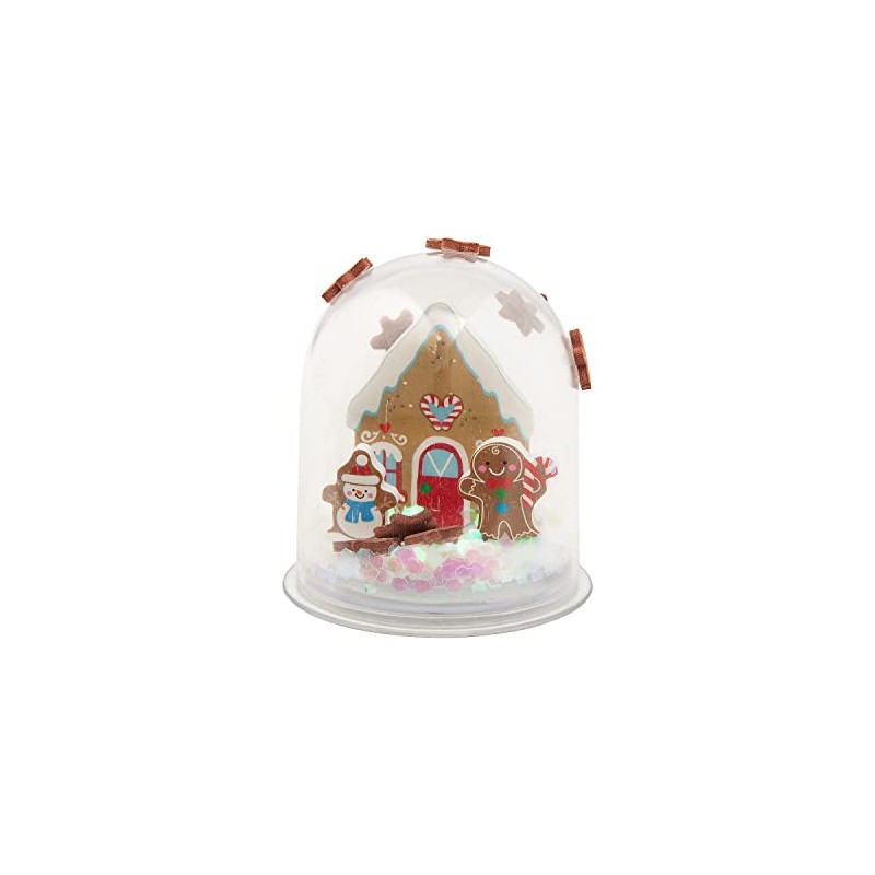 Gingerbread House Glitter Snow Globe Craft Kit - Makes 12
