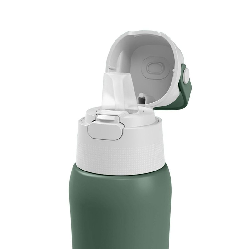 Dafi Solid Steel Water Bottle with Filter, 800 ml, Sage,