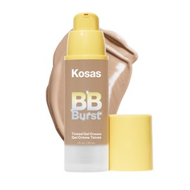 Kosas BB Burst Tinted Face Gel Cream - Supports Healthy Collagen, Smoothes Skin, Hydrates & Moisturizes - Lightweight Buildable Coverage - Medium Tan Neutral Cool 30, (1 Oz/30 ML)