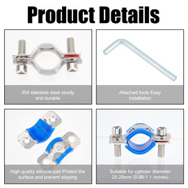 Fix Sinking Office Chair,2 PCS Adjustable Height Sinking Office Chair Repair Kit 304 Stainless Steel Office Chair with Hex Wrench for Supporting The Chair in The Event of a Cylinder Failure