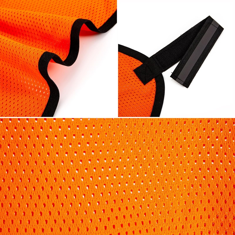 Blaze Orange Mesh Safety Panel,Mesh Safety Panel With Reflective Strips,Hiking