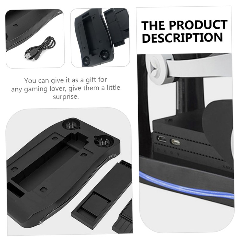 TEHAUX VR Game Console Controller Charging Station Stand Compact Multi