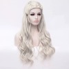 Vocoste Peluca Para Mujer Dama 26'' Dorado Claro Trenzada