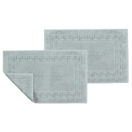 ASTREA TEXTILES Bath Mat 100% Cotton Set of 2 Grey