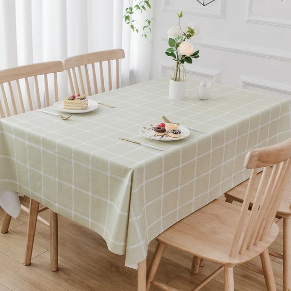 TruDelve Heavy Duty Vinyl Tablecloth Sage Green Plastic Table Cloth