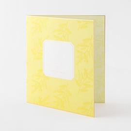 Midori 33283006 Colored Shikishi Bi-Fold with Seal and Envelope, Translucent, Yellow