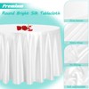 fani 12 Pack 120 Inch White Satin Tablecloth - Premium
