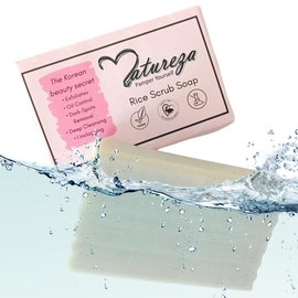 Natureza Organic hand soap Rice milk body scrub soap for tan removal skin brightening 90g