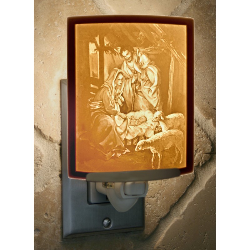 Nativity - Curved Porcelain Lithophane Night Light
