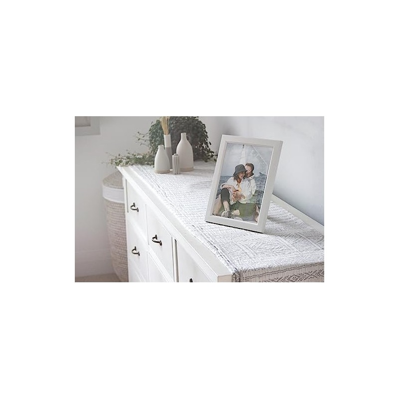 Frame Company Lynton Driftwood Photo Frame with White Mount, 9x7