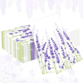 20PCS Purple Lavender Napkins Purple Flower Tea Party Napkin Wildflower Party Decorations for Wedding Baby Shower Bridal Shower