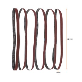 sourcing map 12pcs 1 x 42" Sanding Belts 2pcs Each of 60/80/120/150/240/400 Grit Aluminium Oxide Flush Joint Belt Sander Paper for Metal Woodworking Automotive Repair