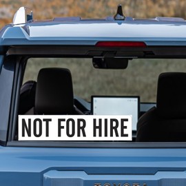Not for Hire Vinyl Decal – Black on White Sticker Commercial Vehicle Not for Hire Sticker for Trucks Trailers & Commercial Vehicles – Waterproof & Durable