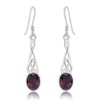 925 Sterling Silver Dangle Hooks Earrings - Trinity Knot -