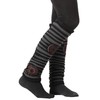 PUREWONDER Women's Leg Warmers Patchwork Leg Warmers No. 59, black