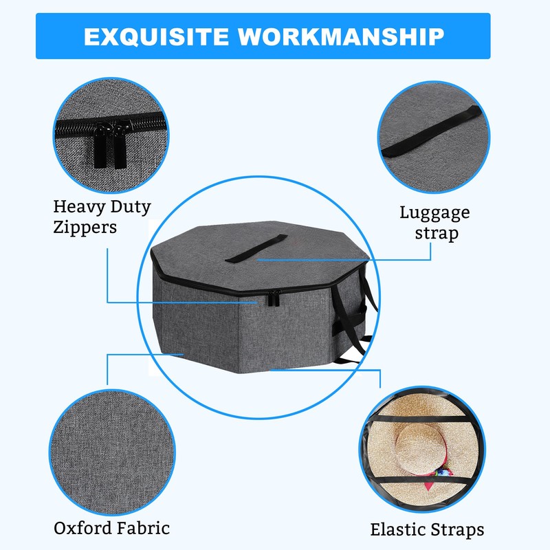 SHWWQUE Hat Storage Box,Hat Boxes for Women Storage,Cowboy Hats Holder