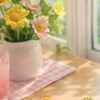 Four-leaf clover clicker keyring transparent acrylic keycap clicker bag ring