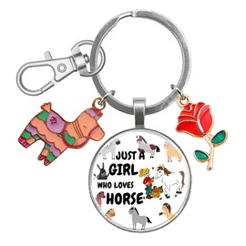 Horse Gifts Equestrian Cowgirl Christmas Inspirational Graduation Present Keychain for Women Girls Daughter Coach Equestrian Lovers Trainer Riding Instructors Horse Themed Encouragement Jewelry