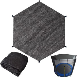 Puasok Trampoline Sun Protection Cover 8 ft/244 cm, UV-Resistant Trampoline Cover Net, Breathable Trampoline Canopy for 6 Poles, Trampoline Accessories for Garden and Outdoor Use