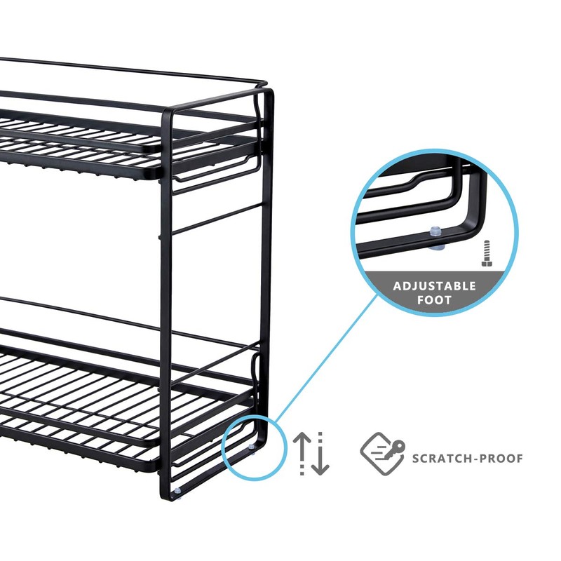 zccz 2-Tier Bathroom Countertop Organizer - Detachable Standing Rack Bathroom