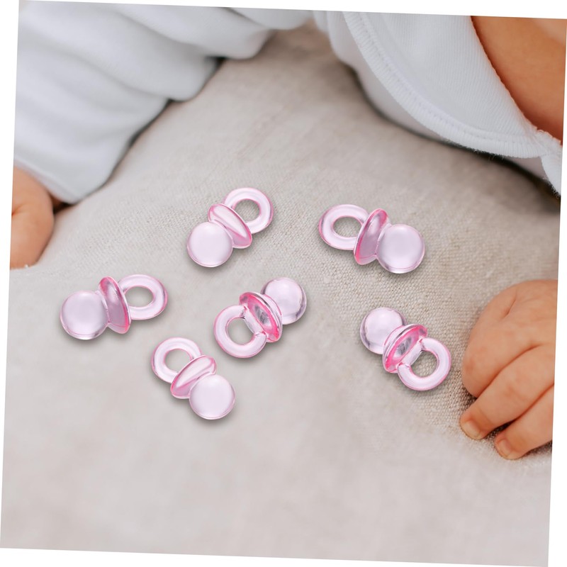 Gatuida 100 Pcs Mini Acrylic Pacifiers for Shower Games Reusable