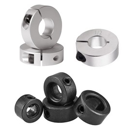 Saipor Drill Bit Stop Collar Split Ring Design Drill Bit Depth Stop Kit Includes 8pcs Imperial Sizes 1/8”- 1/2”and 8pcs Metric Sizes 3mm-16mm with Allen Wrench