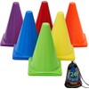 MIVERYEA Cones Sports for Kids, Small Training Cones Set for Soccer Practice, 24 Pack 7 Inch Agility Field Cone for Football Basketball Drills, Plastic Baseball Cone
